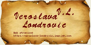 Veroslava Londrović vizit kartica